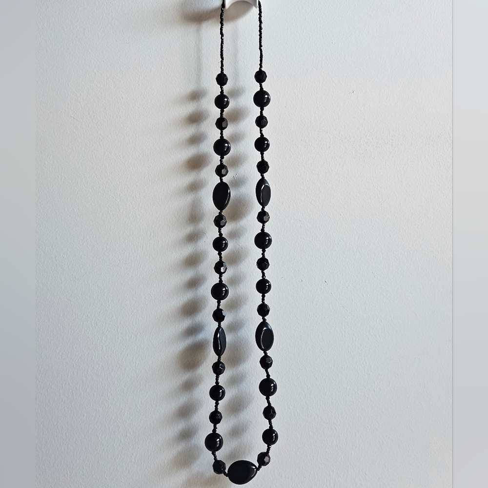 2 For $12: Target Black Beaded Long Necklace